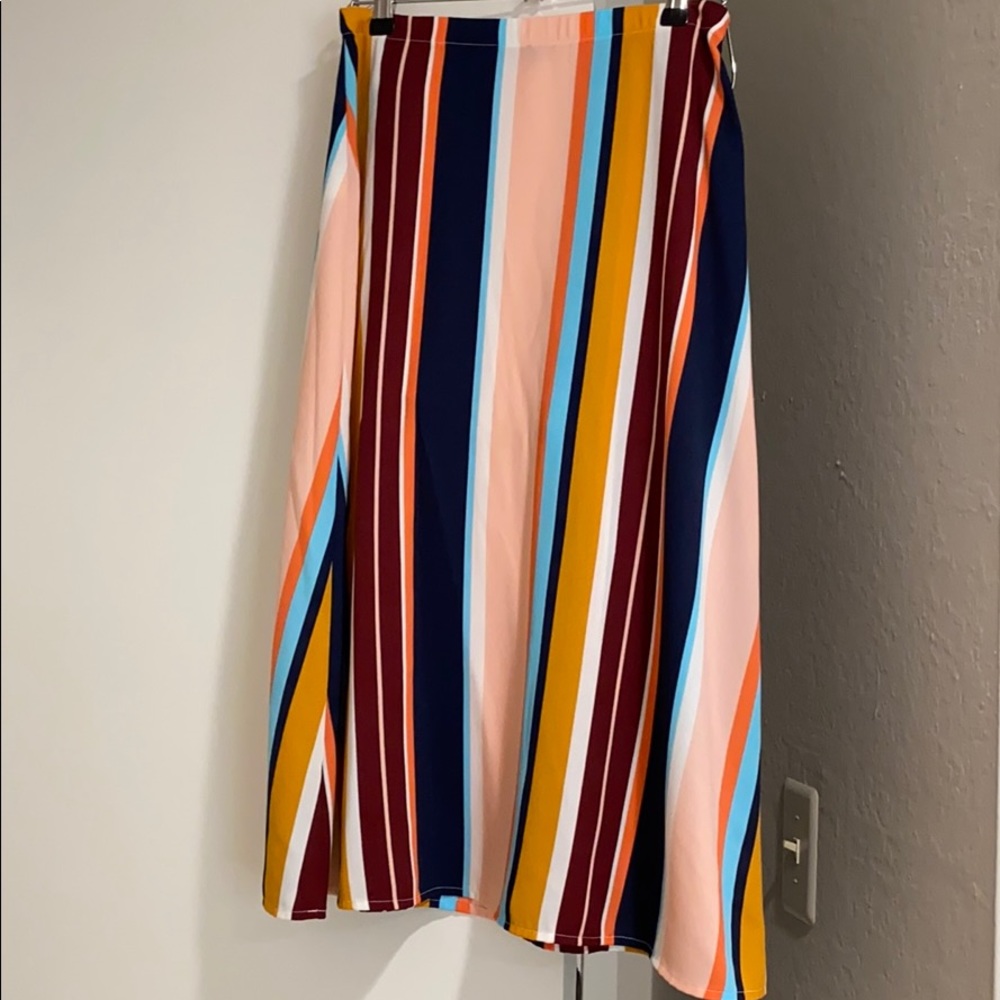 Halogen midi Striped Skirt in size S